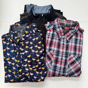 Bundle of 3 Casual Tops Merrell & Broken Threads Short Sleeve & Prana Pullover L